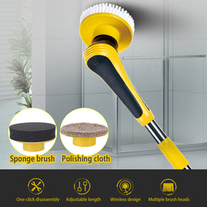 6 In 1 And 10 In 1 Electric Spin Scrubber Cleaning Brush Wireless Adjustable Multifunctional Gadgets For Bathroom Kitchen Windows Toilet